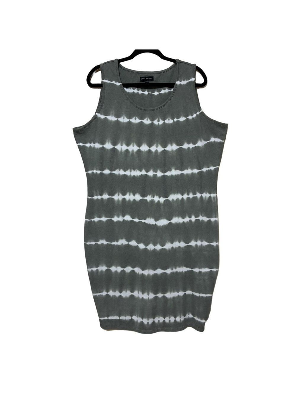 Lane Bryant Bleach-Dye Bodycon Mini Dress Women’s 18/20 Sleeveless Round Neck
